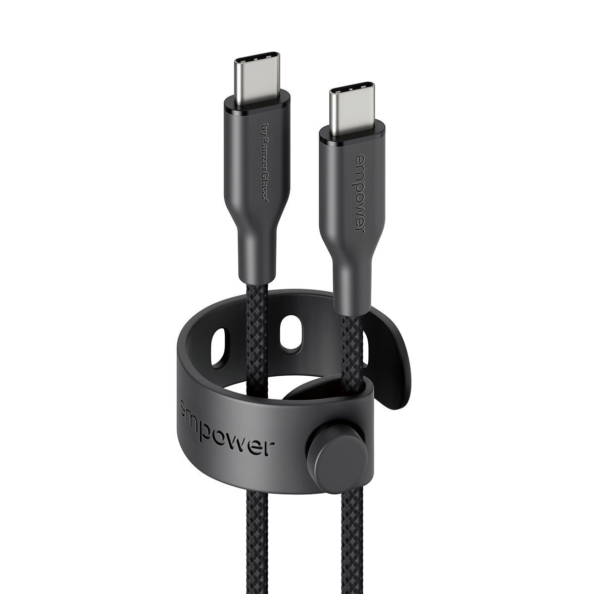 empower by PanzerGlass® Racing 60W USB-C to USB-C Kabel | USB 2.0 | 2M | Weltall Schwarz